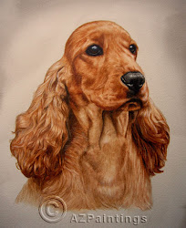cocker spaniel painting sh ch happy watercolour azpaintings face too