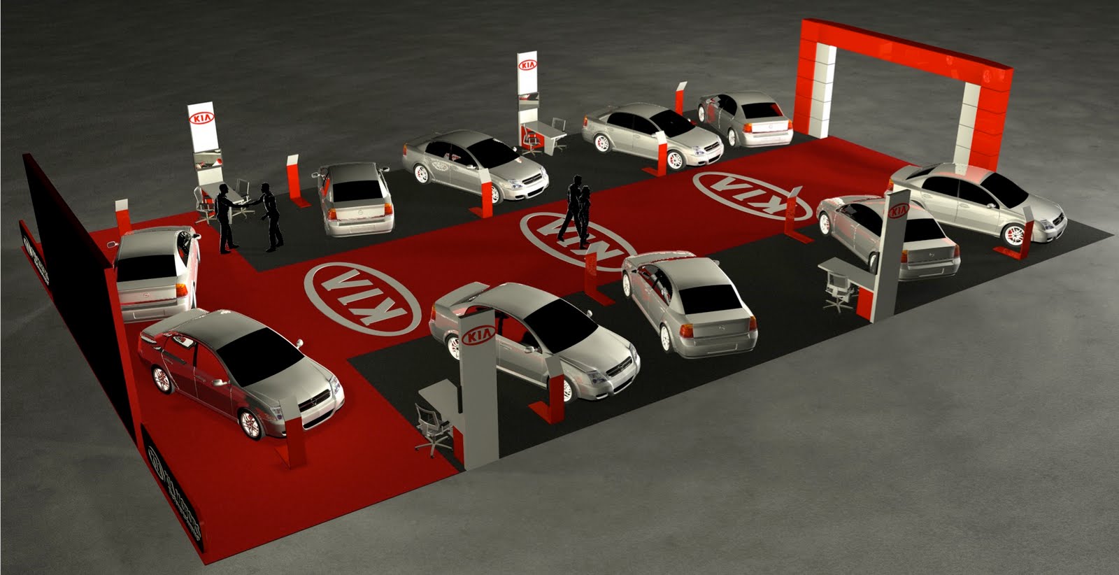 speakers DESIGNQUITO Stand KIA modificado