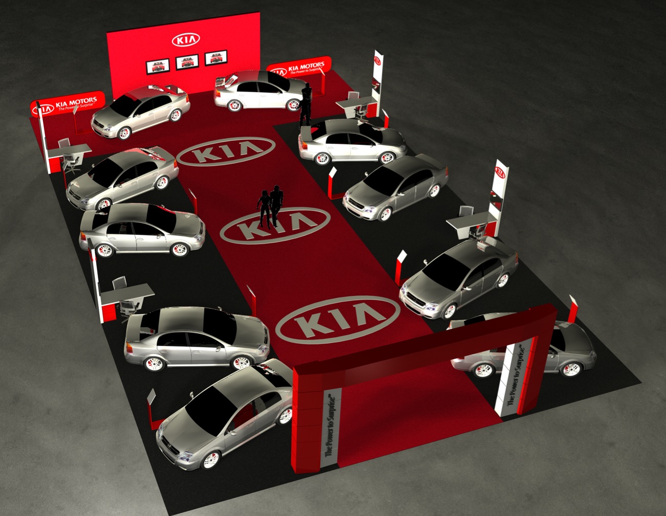 speakers DESIGNQUITO Stand KIA modificado