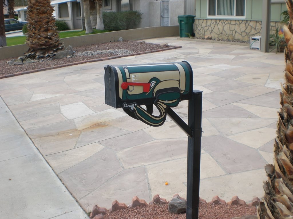Cyclist Paul's Travels Mailboxes in Palm Desert