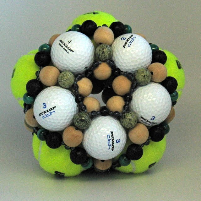 gwenbeads Beaded Beads with Golf Balls and Tennis Balls