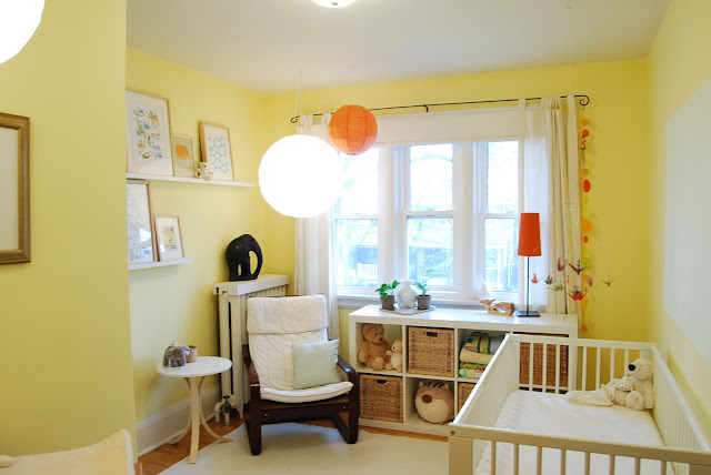 bright cheerful baby room
