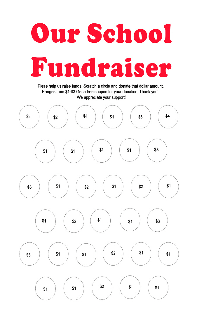 Scratch Off Fundraiser Templates