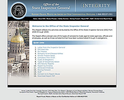 Georgia Office of the Inspector General Web Site
