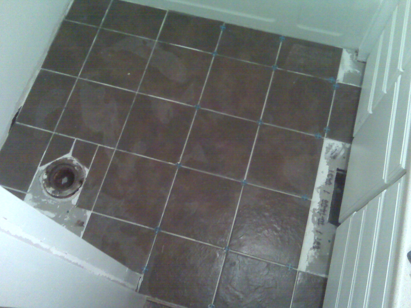 wadsworth pilgrim Tiling the upstairs bathroom's floor