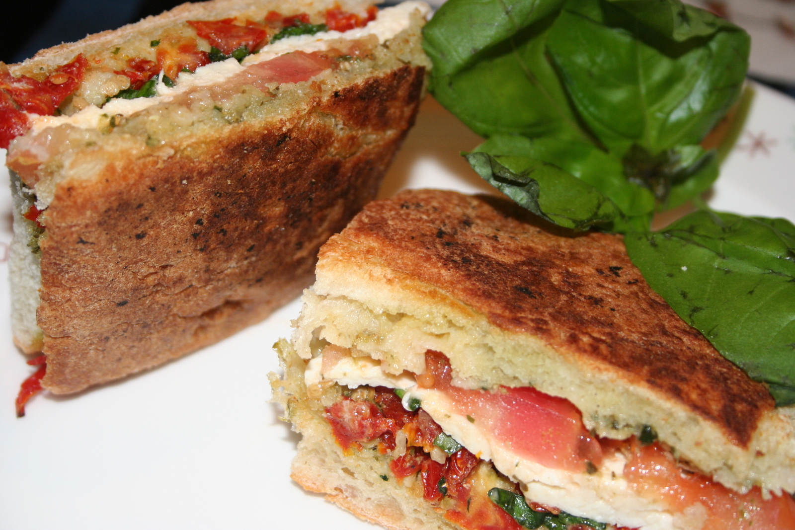 Kavita's Kitchen Ciabatta Bread & Sundried Tomato & basil,Mozarella Sandwich