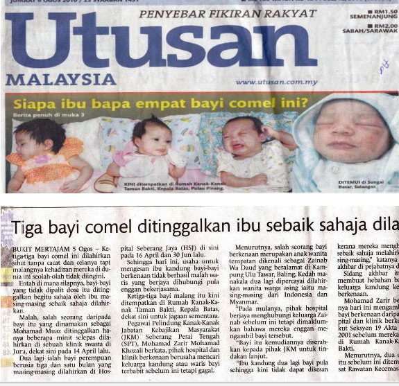 Gejala Pembuangan Bayi di Malaysia