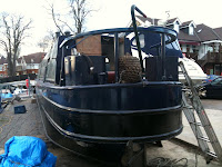 newly painted stern