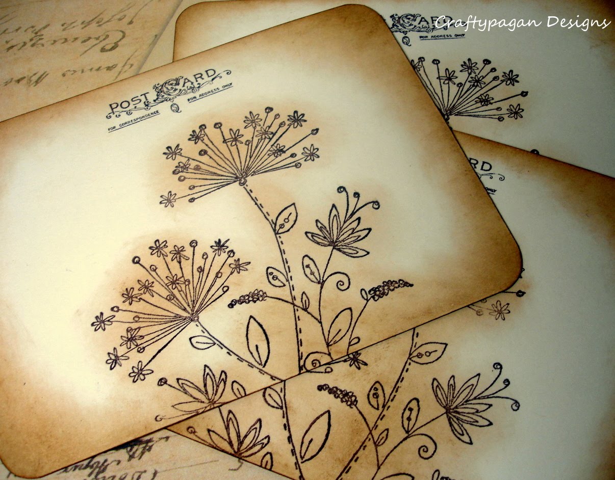 Craftypagan Designs: Vintage Postcards