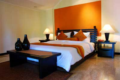 Modern Bed With Orange Feet