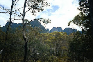 The Acropolis and Mt Geryon from the other side, Windy Ridge Hut. The Acropolis and Mt Geryon from the other side, Windy Ridge Hut.