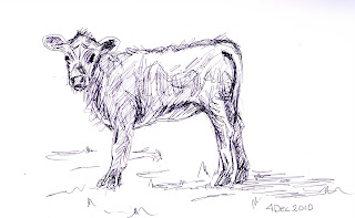 Frabjous Art Musings: Calf (Sketch 81)