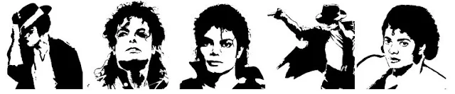Michael Jackson plantillas, stencil, manualidades