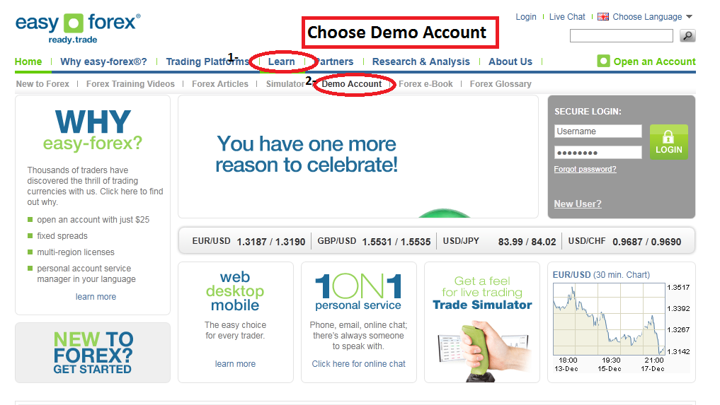 Easyforex demo account