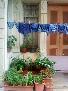 Snap Shot Scenes: All-Blue tinted Laundry - Ashrafieh Streets