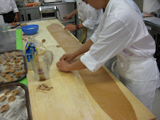 Rolling out Pasta al Cacao