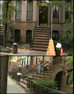 The steps leading from Carrie Bradshaw's brownstone from Sex and the City