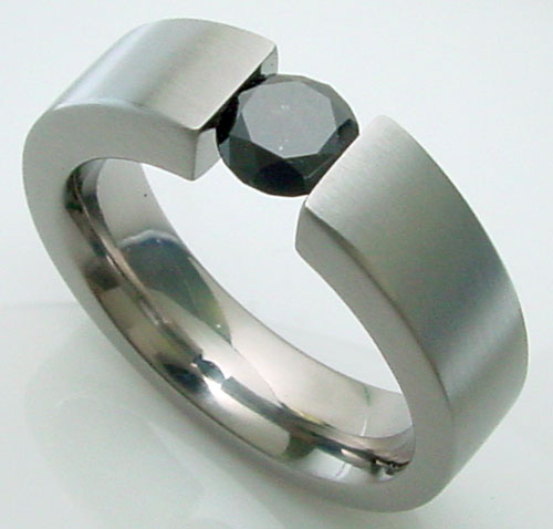 Sapphire Titanium Ring