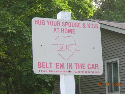 funny signs belt kids in car