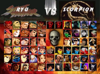 personagens Mortal Kombat vs Street Fighter