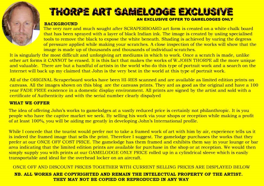 THORPE ART GAMELODGE EXCLUSIVE