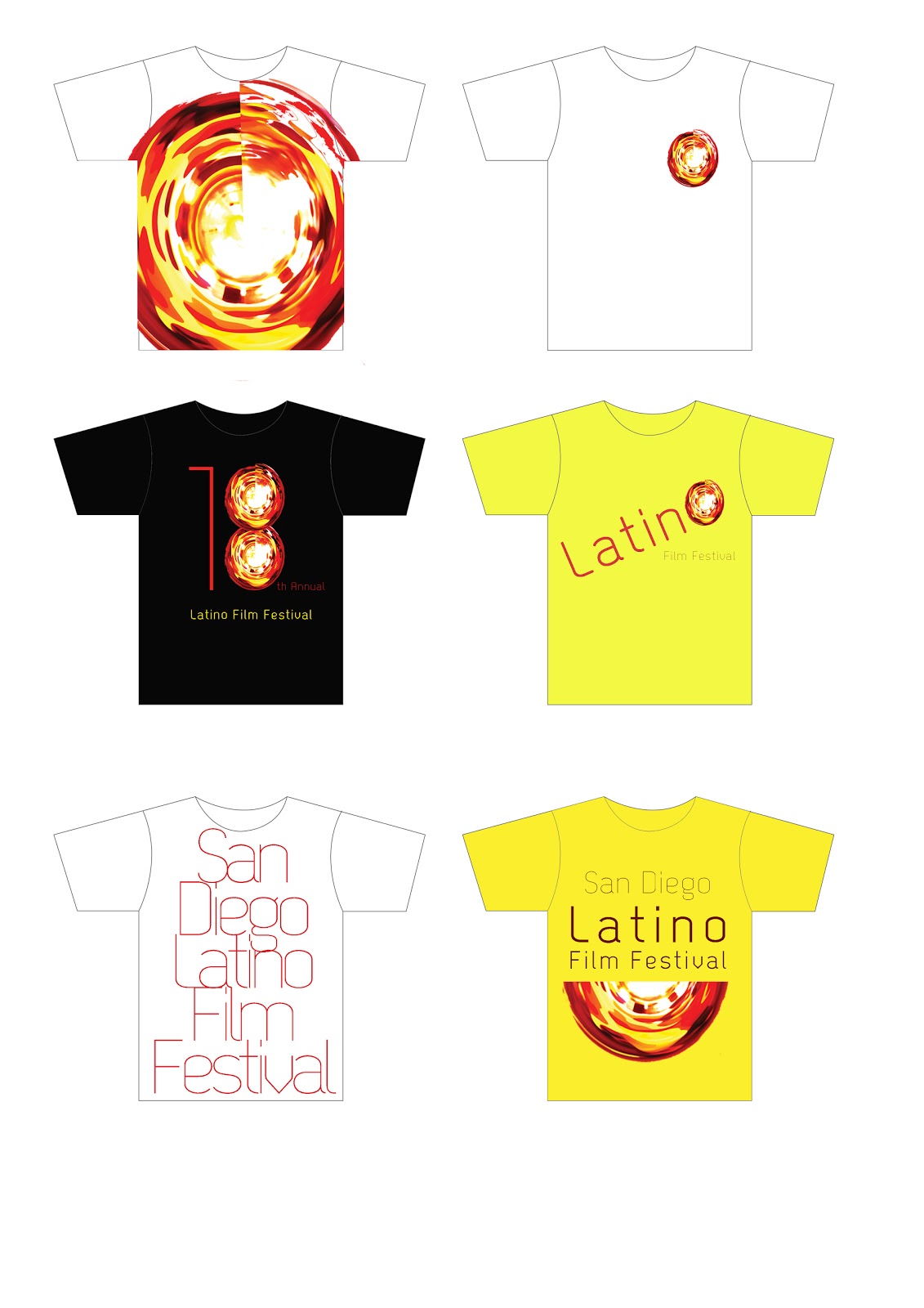 Design Practice Latino Film Festival tshirt ideas