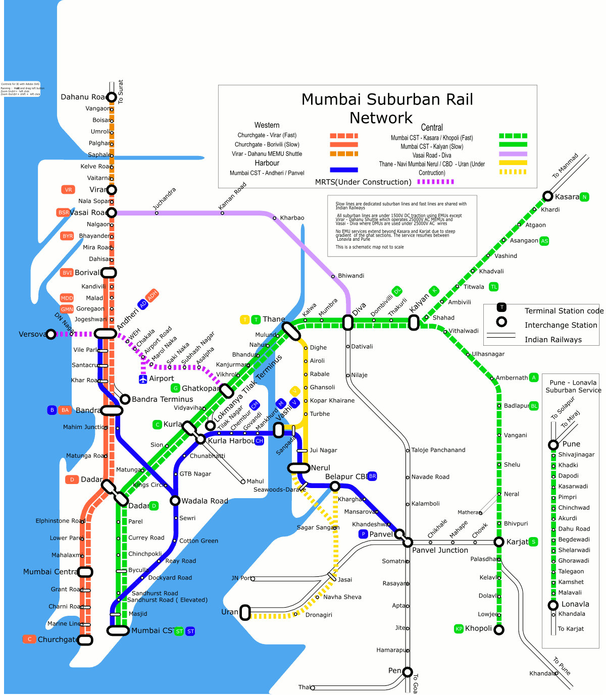 Naresh Gotad Mumbai suburban Rail Map