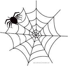 spider web stencil october