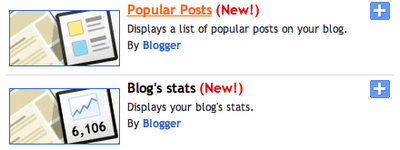 Blog’s stats and Popular Posts gadgets