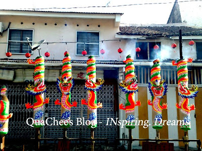 chinese new year malacca, dragon joss stick