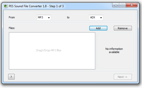 Step converter. In file звук. Конвертировать Step в nc1.