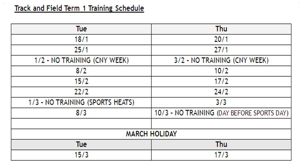 CHIJ (Katong) Primary School's Track & Field Team Track and Field Term