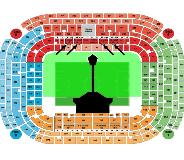 Diario italiano di Robbie Williams ALTRA MAPPA DEL PALCO DI SAN SIRO Diario italiano di Robbie Williams ALTRA MAPPA DEL PALCO DI SAN SIRO