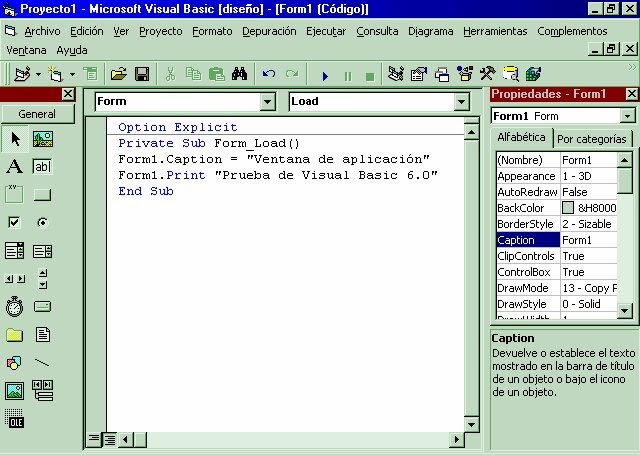 Paseito por Visual Basic 6.0: COMPONENTES DE VISUAL BASIC