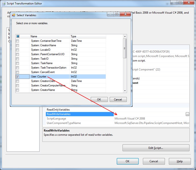 Microsoft SQL Server Integration Services: How to use variables in a ...