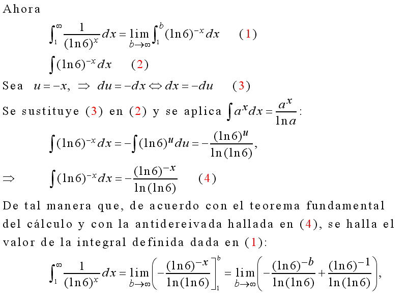 Cálculo21 Criterio de la integral para demostrar la convergencia de una serie