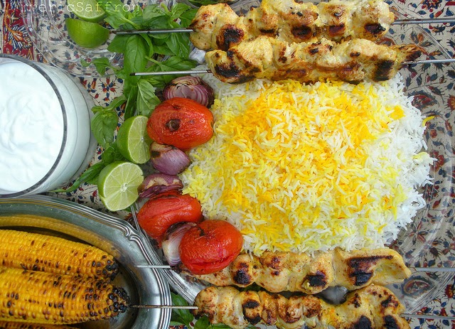 Joojeh Kabab, Persian Grilled Saffron Chicken