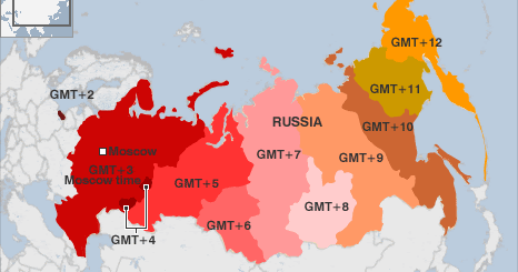 of the Map of the Russia's Zones