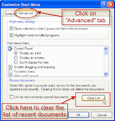 how to clear the run history in windows xp
