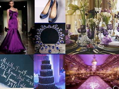 Winter Wedding Trends Midnight Blue and Purple