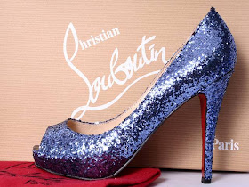 Ariel Yve Design: Blue Christian Louboutin Shoes