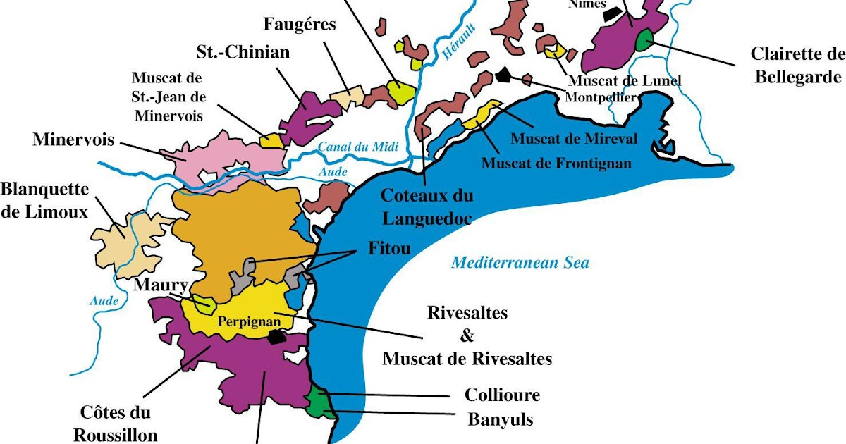 We Study Wine: Languedoc Roussillon Sub Regions Map