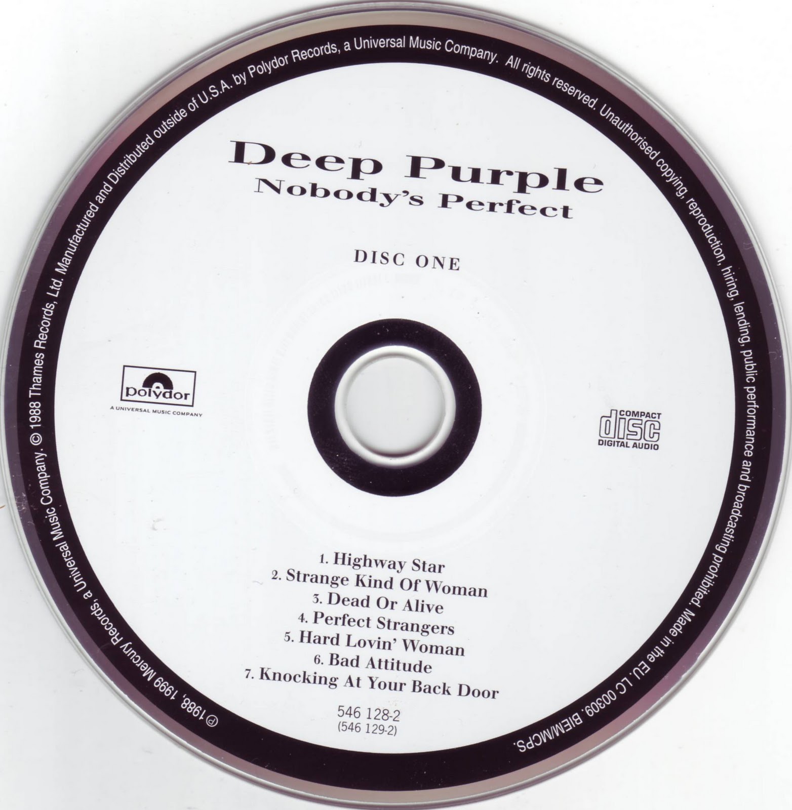 Deep purple "nobody's perfect". Deep purple nobody's perfect 1988. Deep purple "nobody's perfect". Deep purple 1988. Deep purple bad attitude.