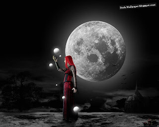 Girl and The Moon HD Wallpaper