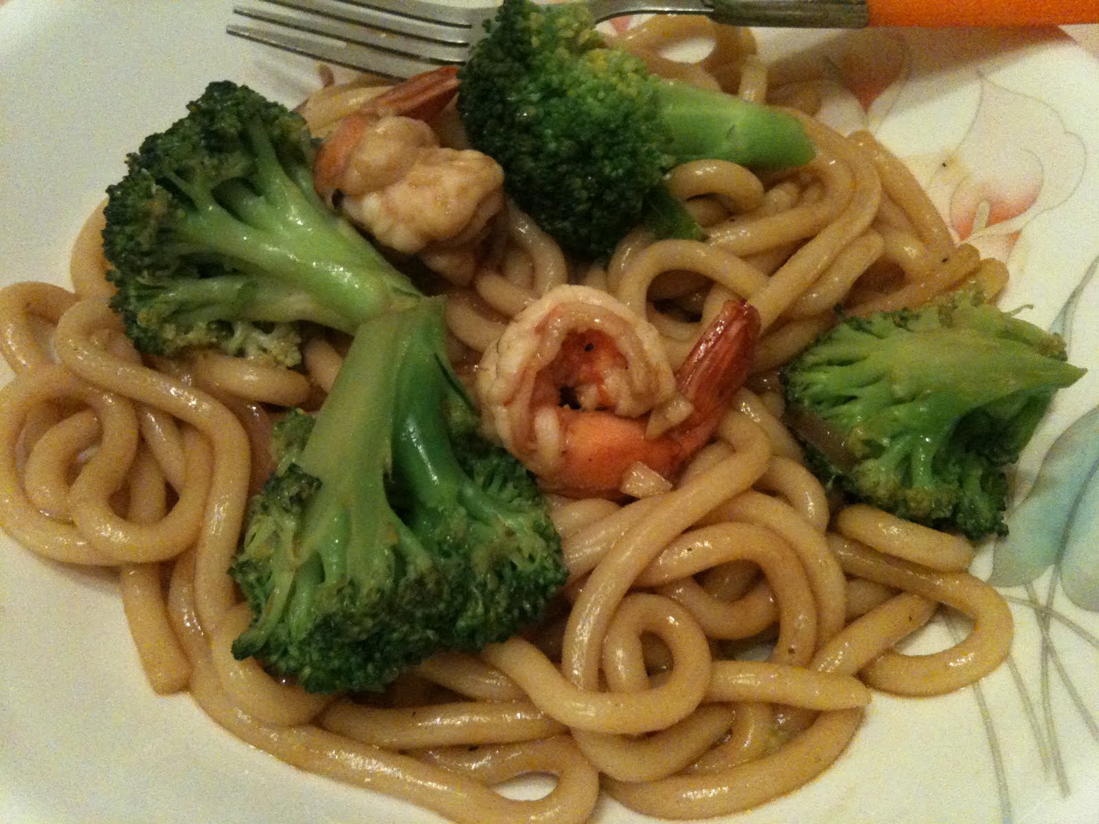 Shrimp Broccoli Yaki Udon