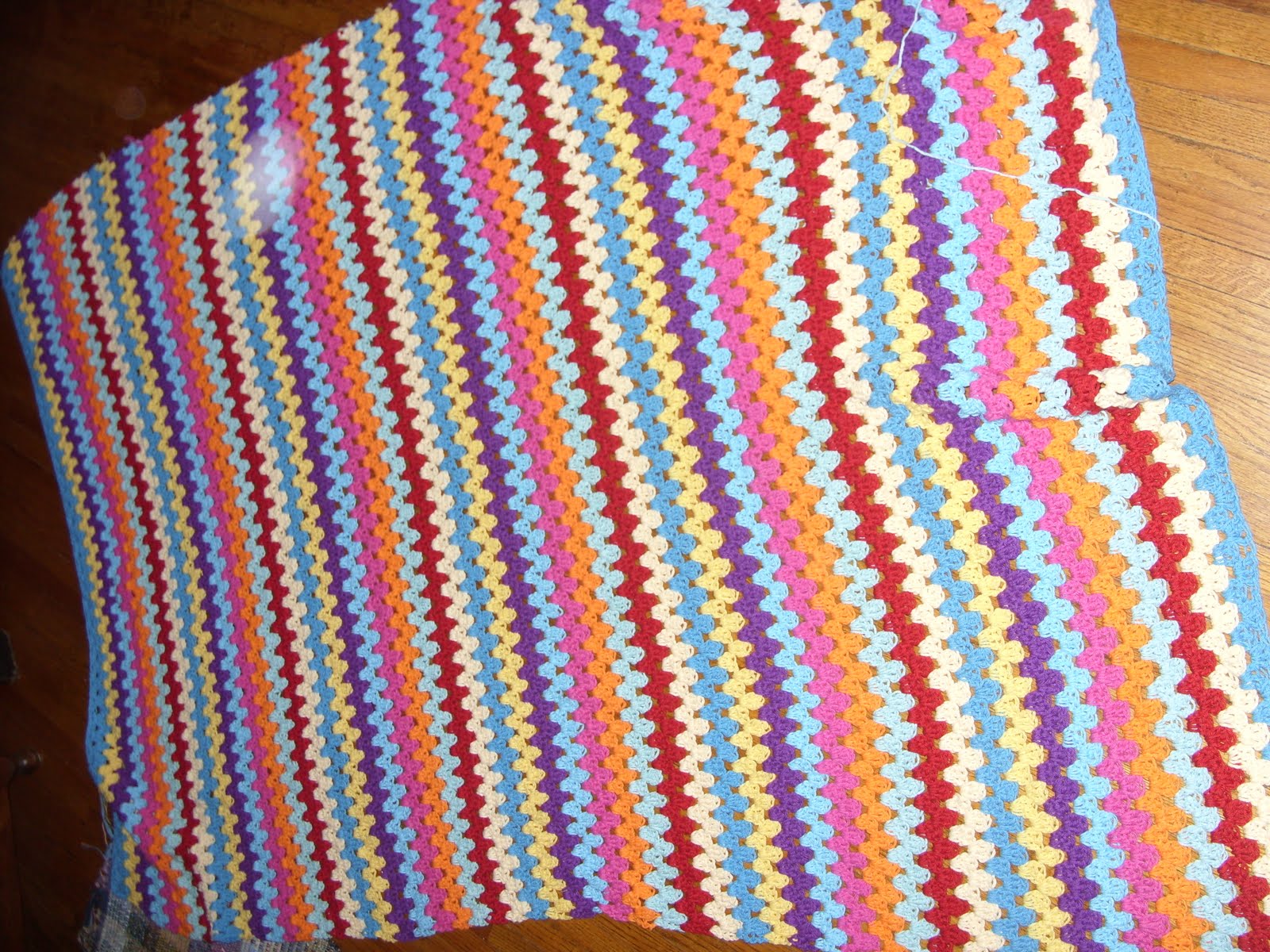 The Bee Lady from Hilltop Farm: Granny Stripe Blanket
