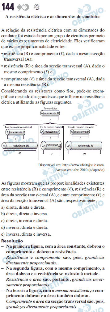 Questão do ENEM de 2010 Questão do ENEM de 2010
