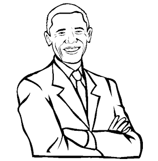 Here's one more Obama coloring sheet to print