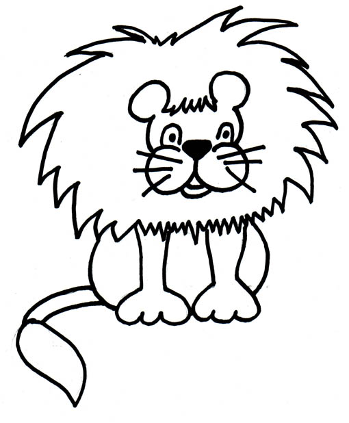 clipart black and white lion - photo #4
