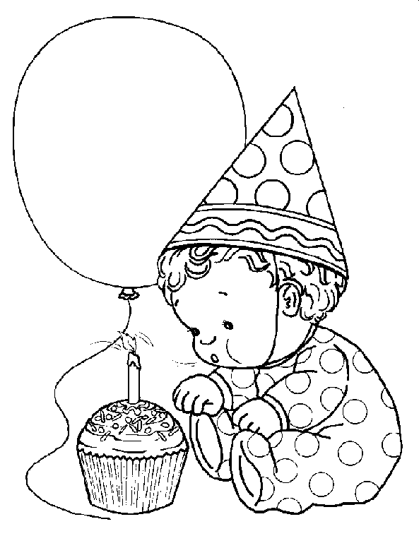 baby 1st birthday coloring pages - photo #3